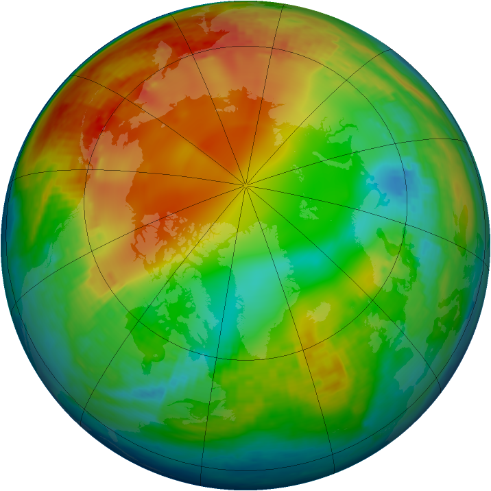 Arctic ozone map for 18 January 2003
